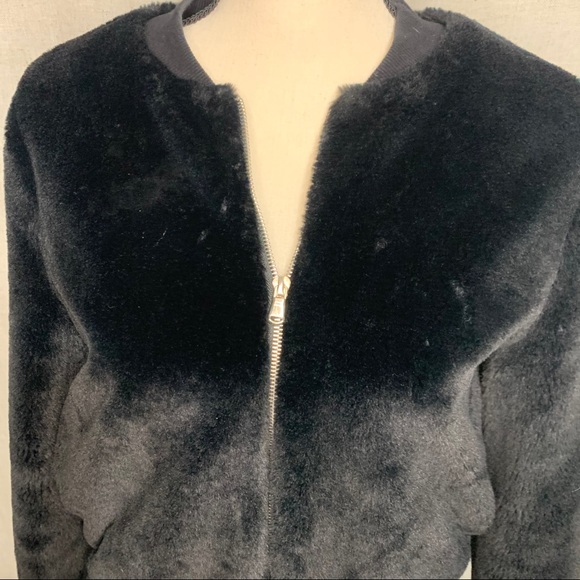 FOREVER 21 Fuzzy Black Jacket - Picture 3 of 5